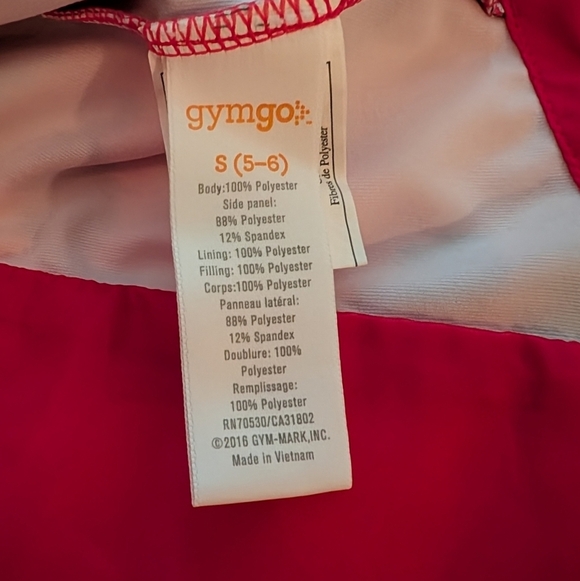 Gymgo By Gymboree Girls Pink Sleeveless Vest with Patterned Sides Size (5-6) - Picture 6 of 8